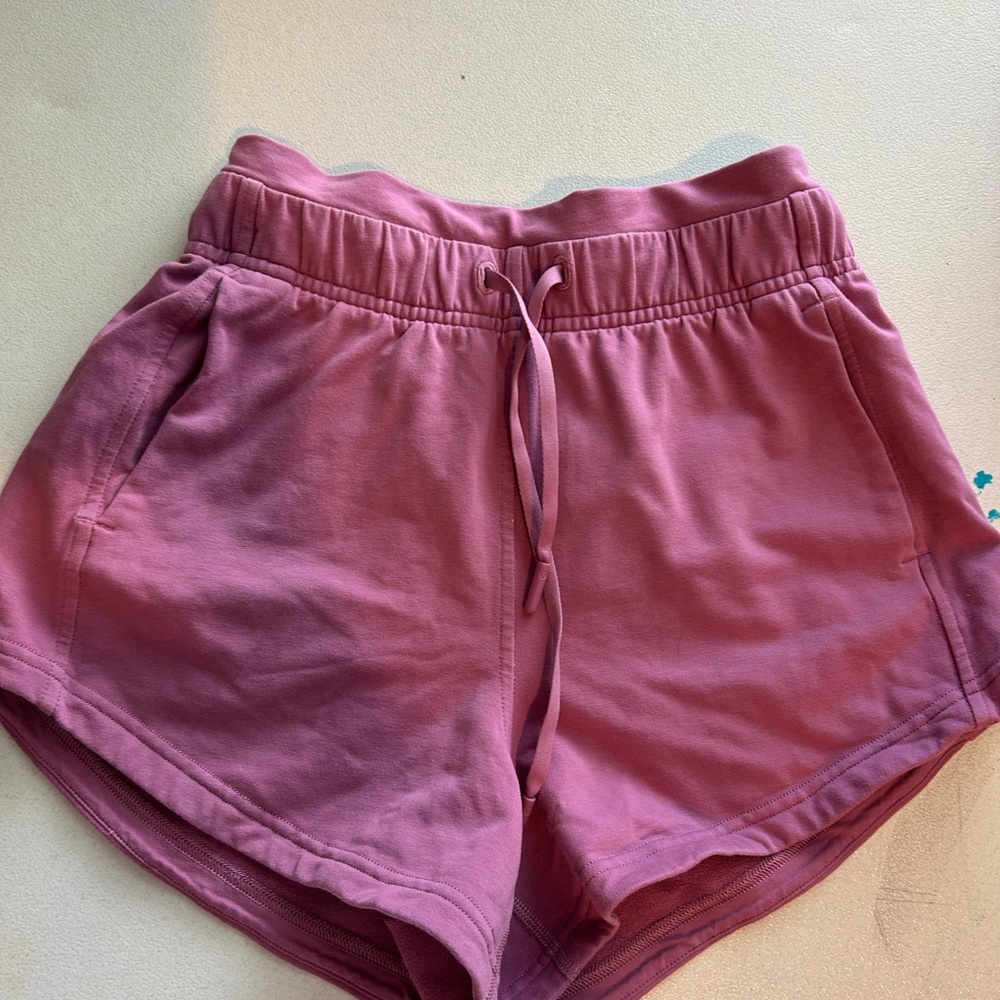 Women's Pink Drawstring Lounge Shorts